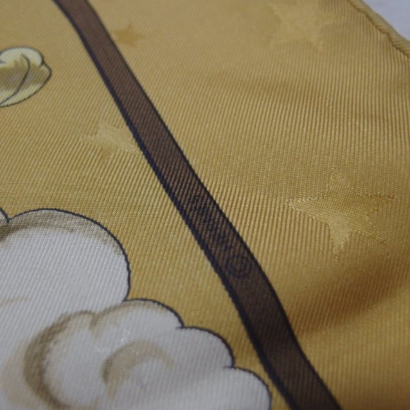 HERMES Silk Scarf Cosmos Jacquard Weave Stars 90cm - Picture 6 of 10